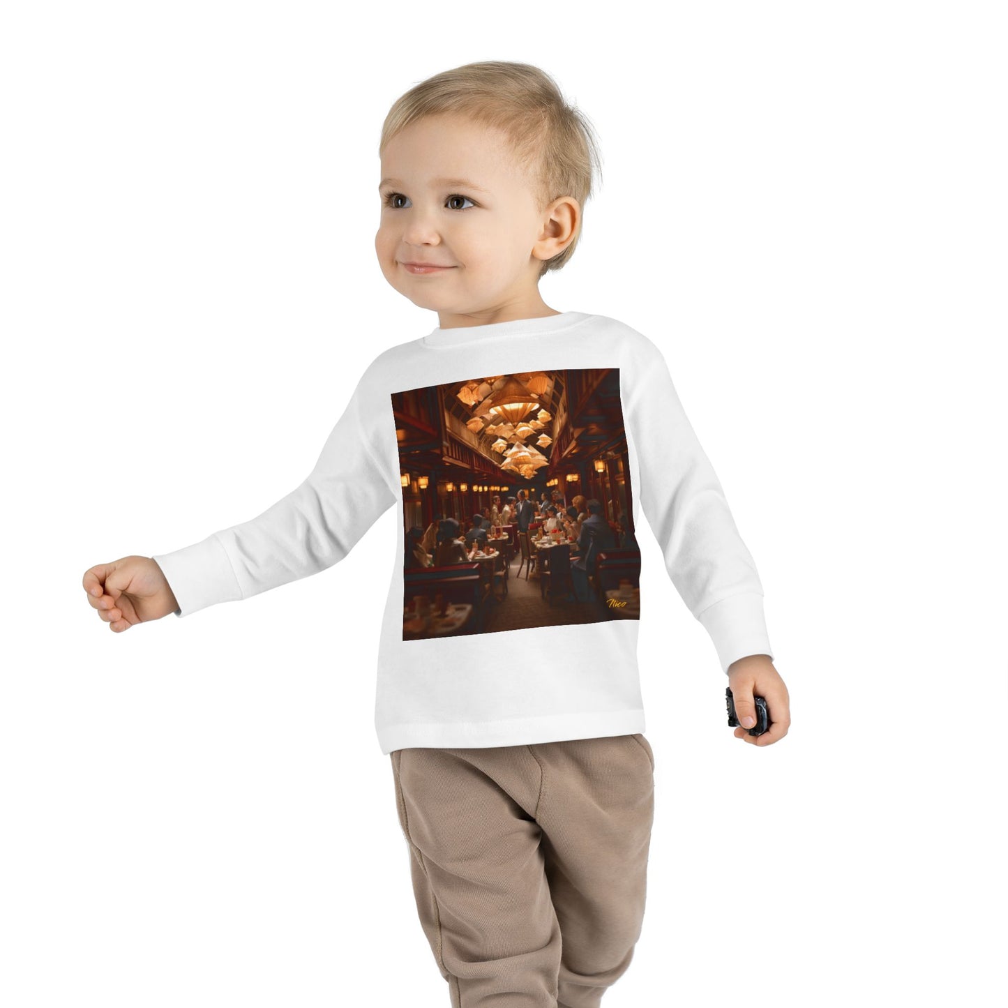 Orient Express Series Print #8 Toddler Long Sleeve Tee