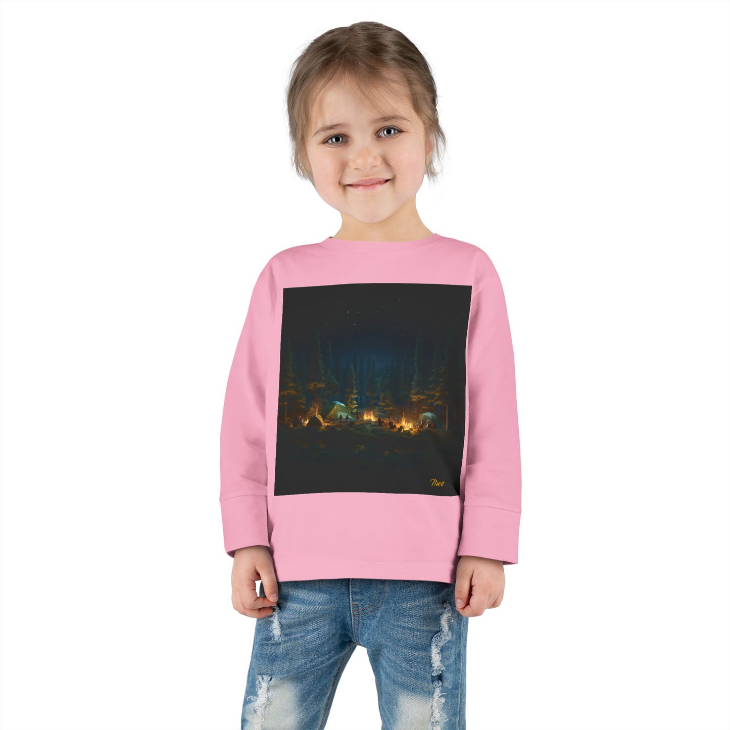 Under The Starry Skies Series Print #2 Toddler Long Sleeve Tee