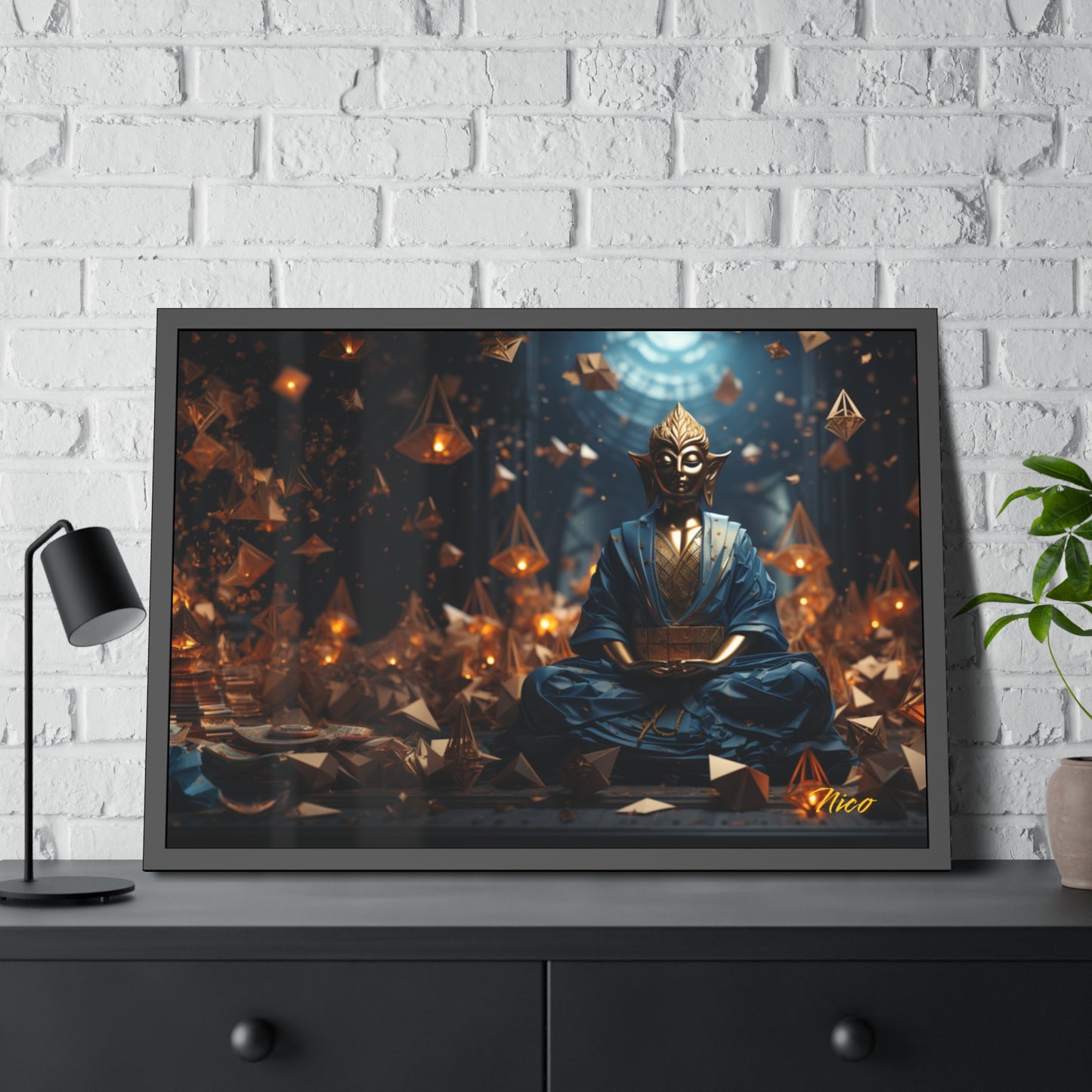 Ascending Buddha Series Print #1 - Framed Fine Art Paper Print