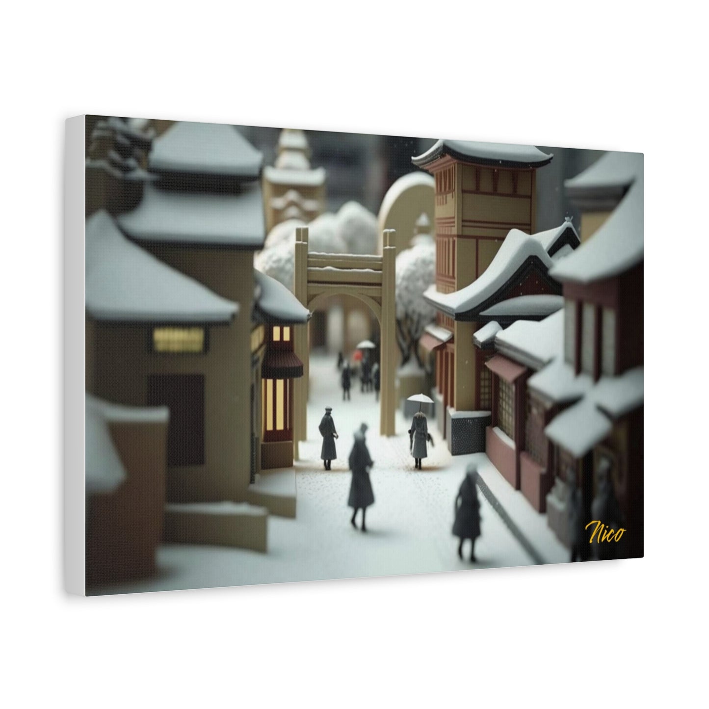 Asian Snow Series Print #9 - Streched Matte Extended Canvas Print, 1.25" Thick