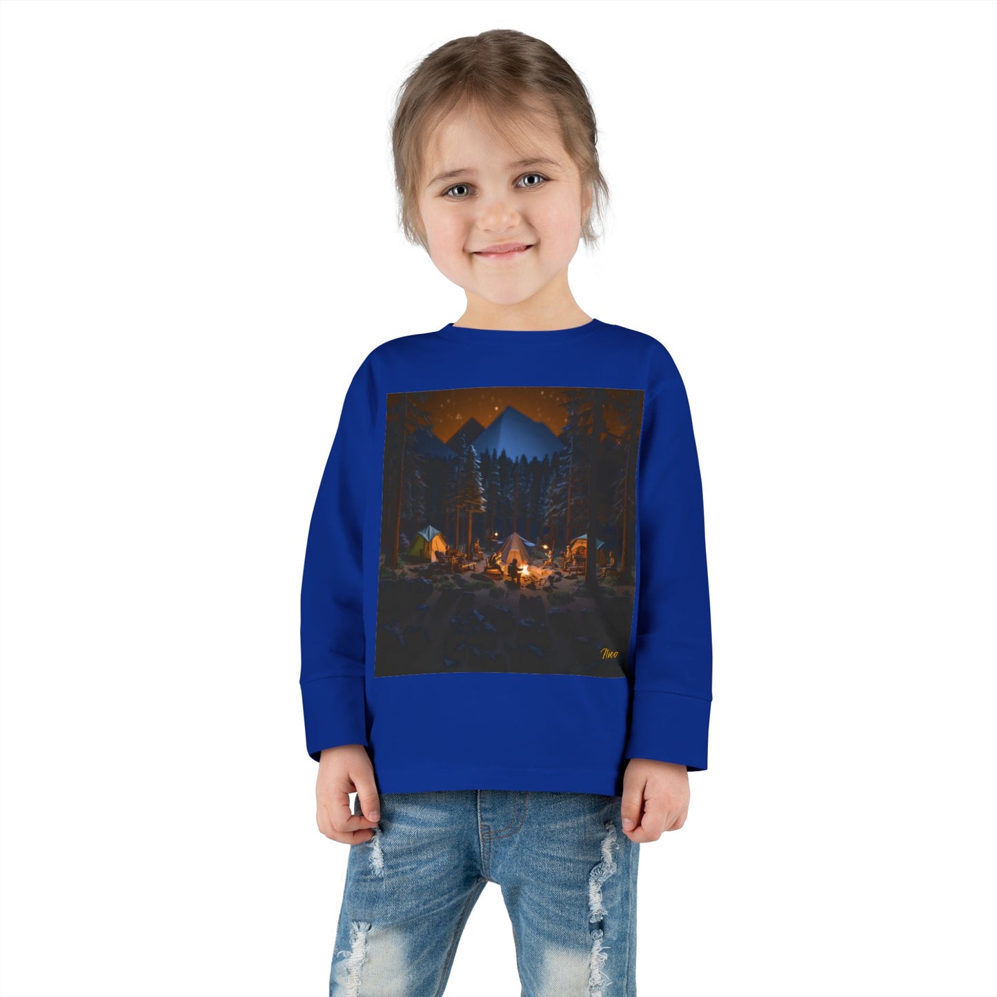 Under The Starry Skies Series Print #1 Toddler Long Sleeve Tee