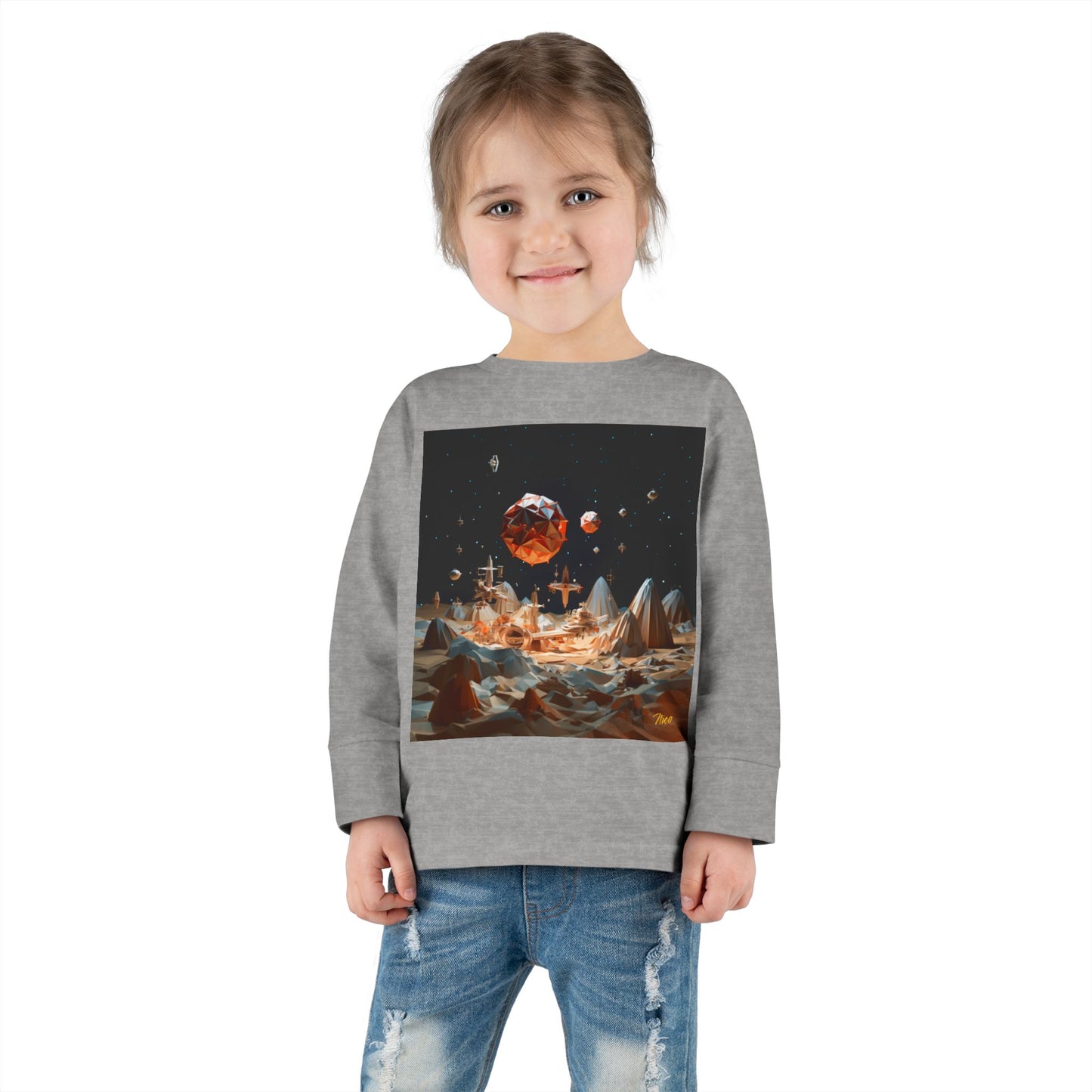 Elons' Dream Series Print #7 Toddler Long Sleeve Tee