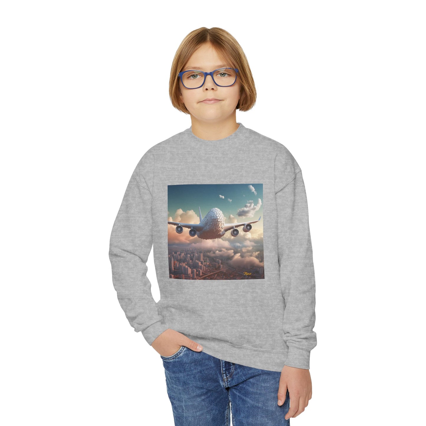 Frequent Flyer Miles Series Print #1 Youth Crewneck Sweatshirt