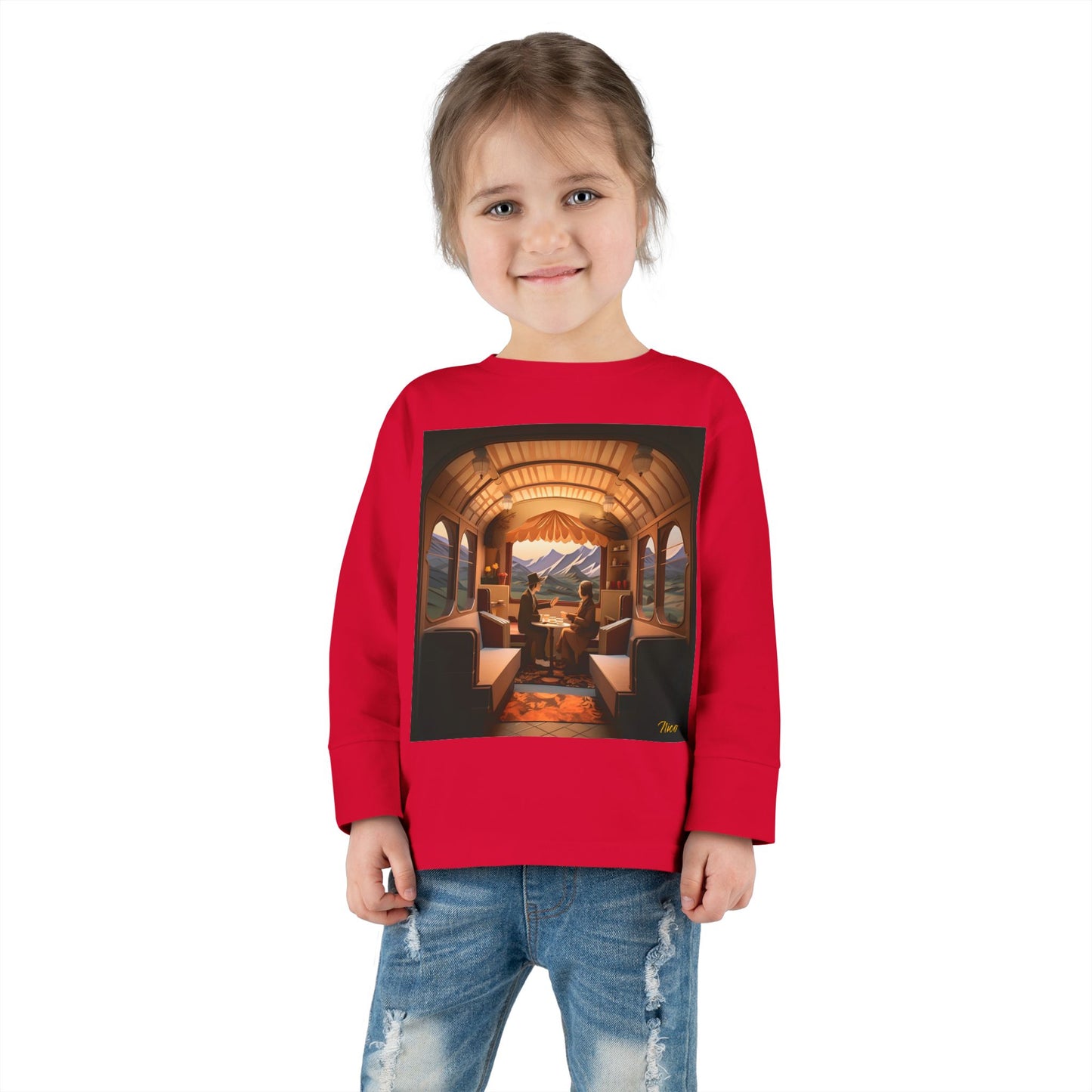 Orient Express Series Print #10 Toddler Long Sleeve Tee