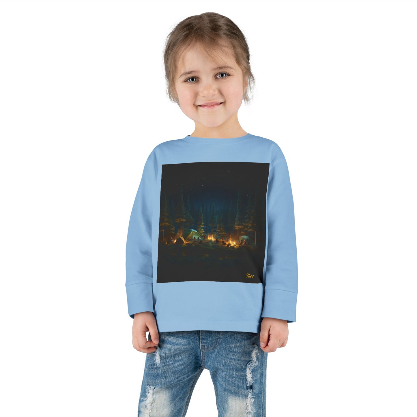 Under The Starry Skies Series Print #2 Toddler Long Sleeve Tee