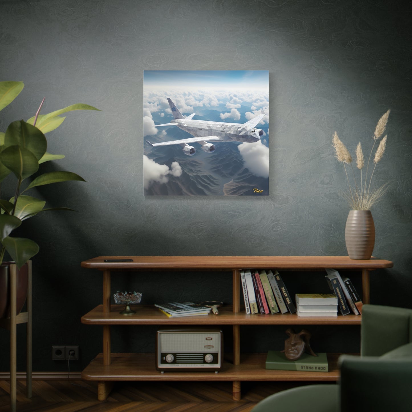 Passenger Jet Series Print #7 - Streched Matte Canvas Print, 1.25" Thick