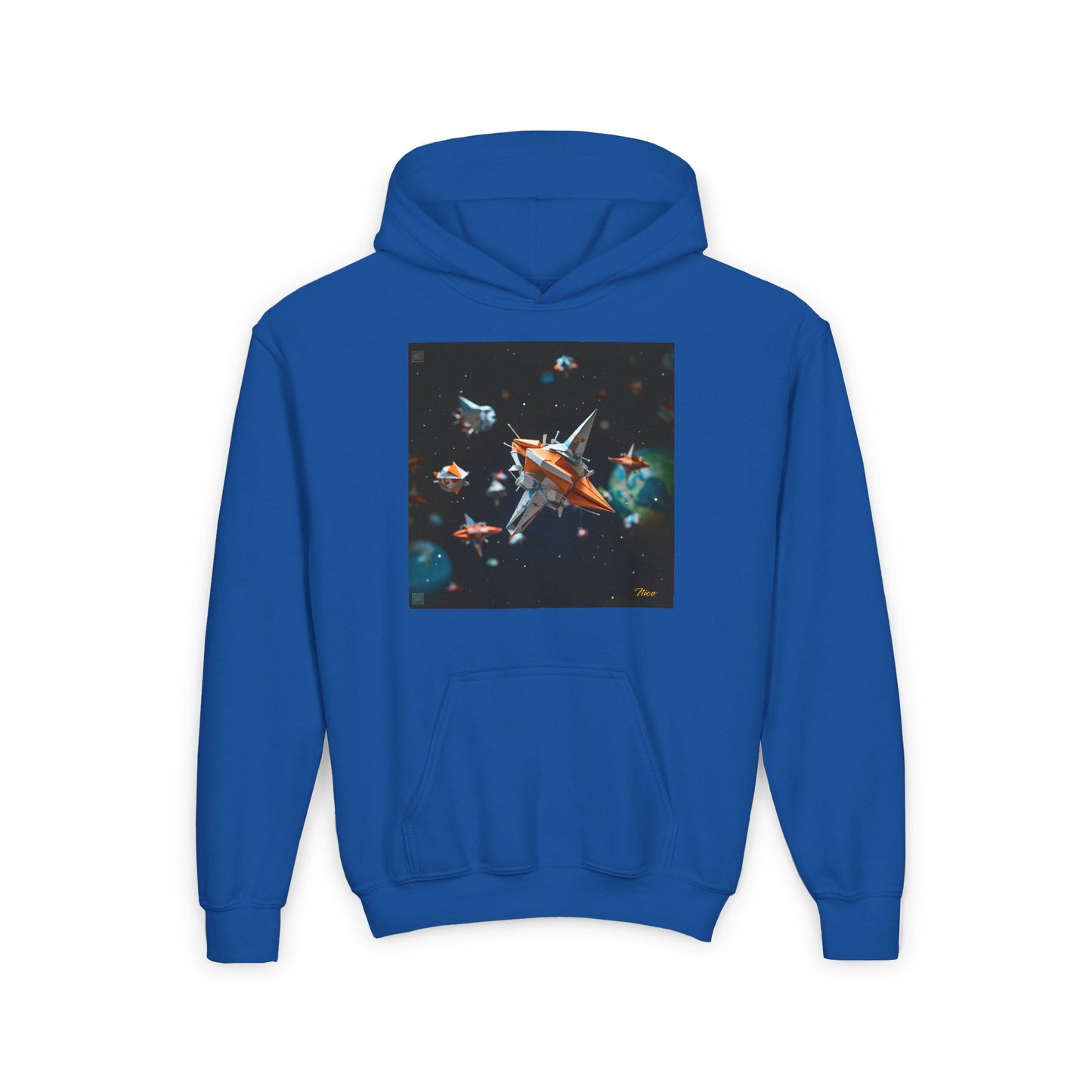 Elons' Dream Series Print #1 Youth Heavy Blend Hooded Sweatshirt