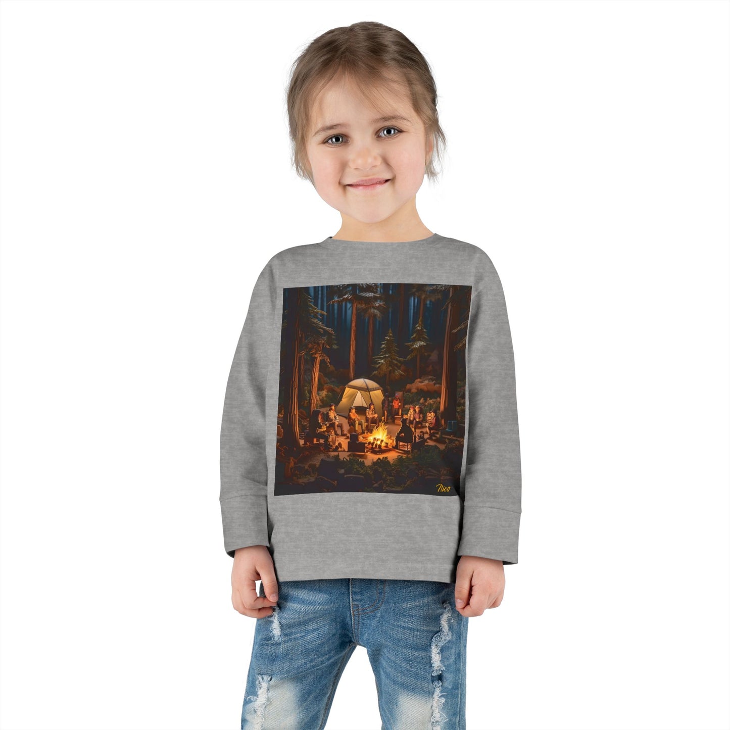 Under The Starry Skies Series Print #4 Toddler Long Sleeve Tee