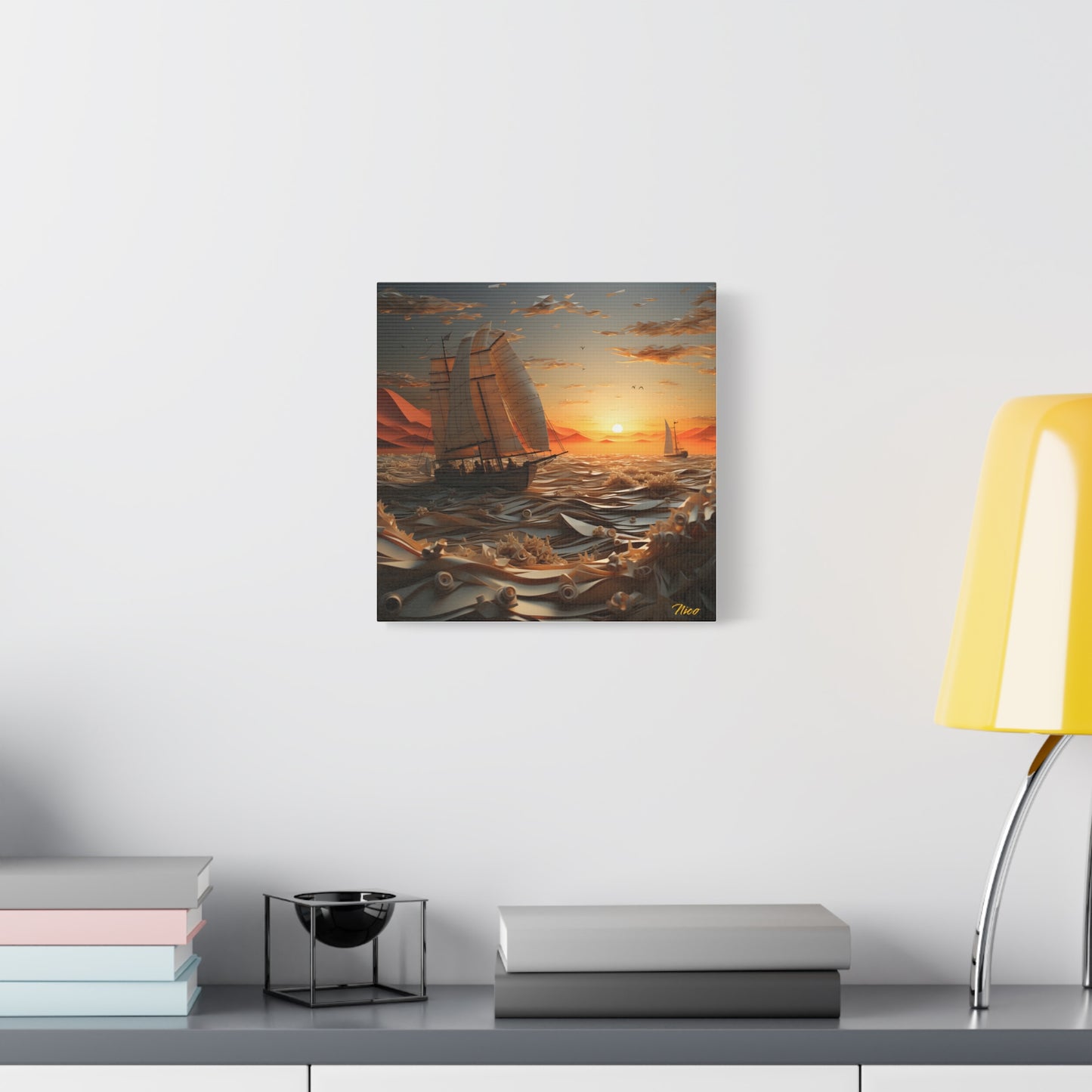 Into The Sunset Series Print #5 - Streched Matte Canvas Print, 1.25" Thick