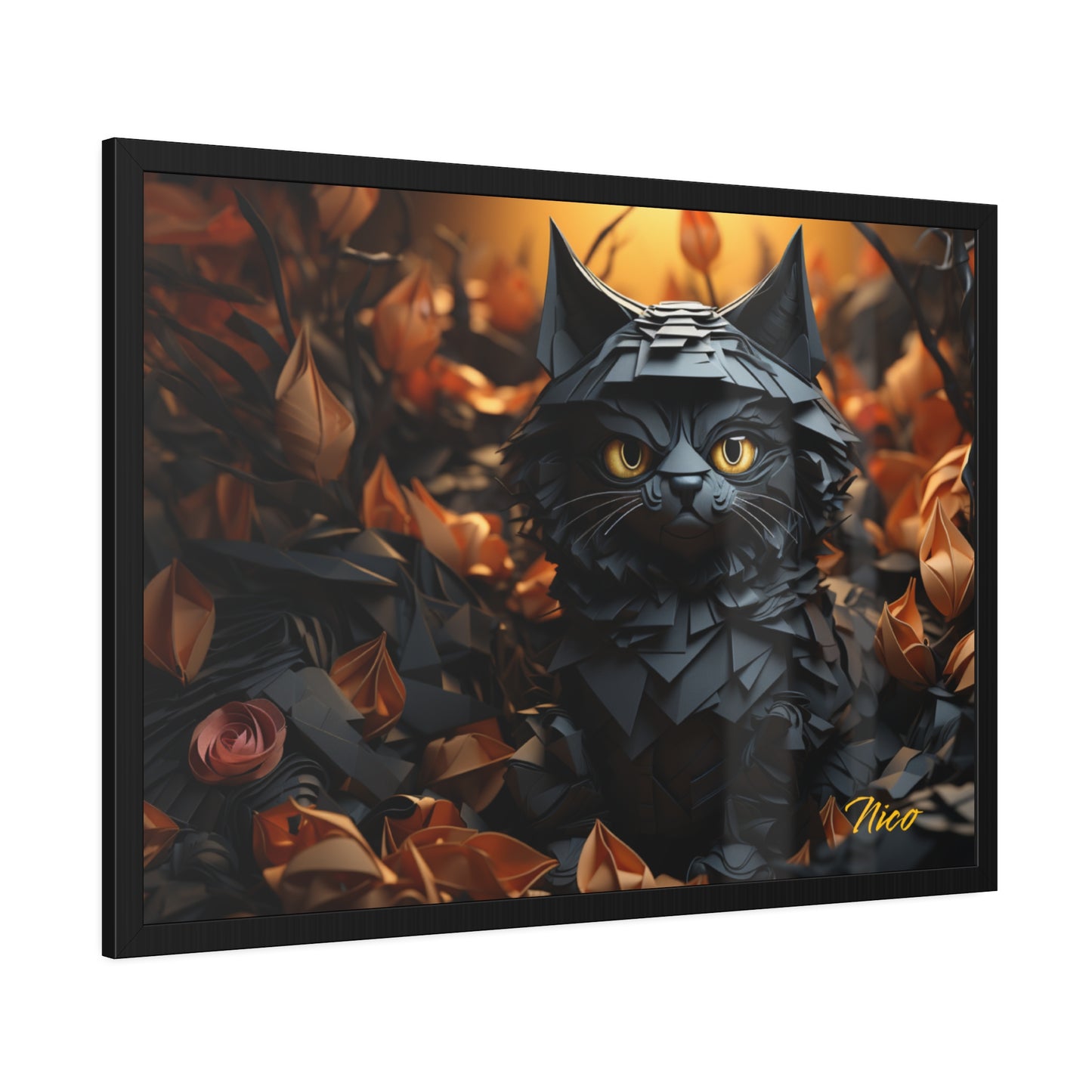 Halloween 2024 Series "The Kitty Of Evil!" Print #2 - Framed Fine Art Paper Print