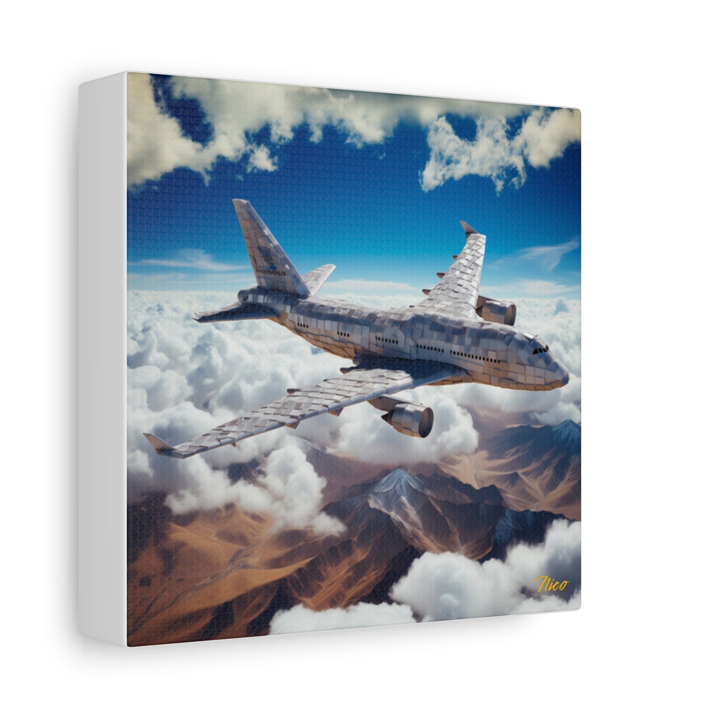 Frequent Flyer Miles Series Print #9 - Streched Matte Canvas Print, 1.25" Thick