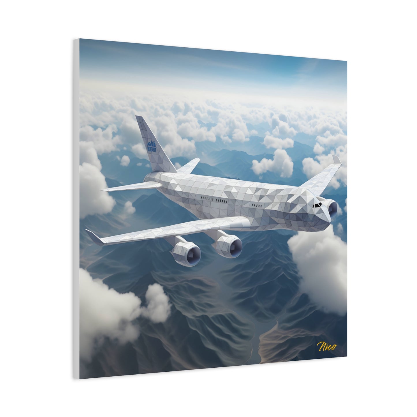 Passenger Jet Series Print #7 - Streched Matte Canvas Print, 1.25" Thick