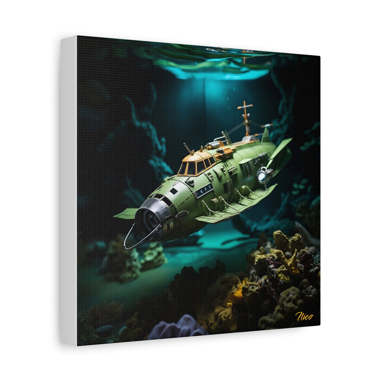 20,000 Leagues Under The Sea Series Print #10 - Streched Matte Canvas Print, 1.25" Thick