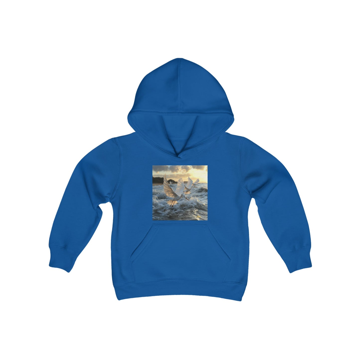 By The Seaside Series Print #10 Youth Heavy Blend Hooded Sweatshirt