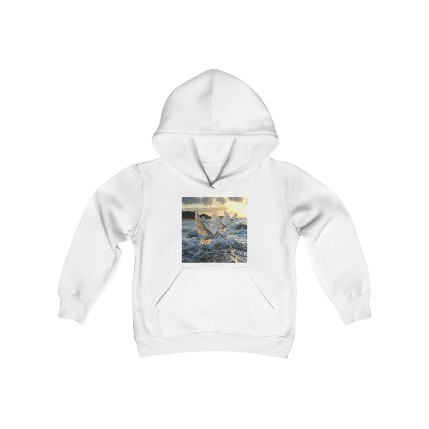 By The Seaside Series Print #10 Youth Heavy Blend Hooded Sweatshirt