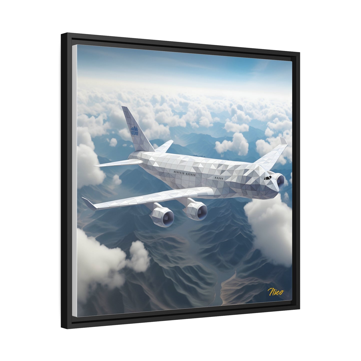 Frequent Flyer Miles Series Print #7 - Black Framed Canvas Print