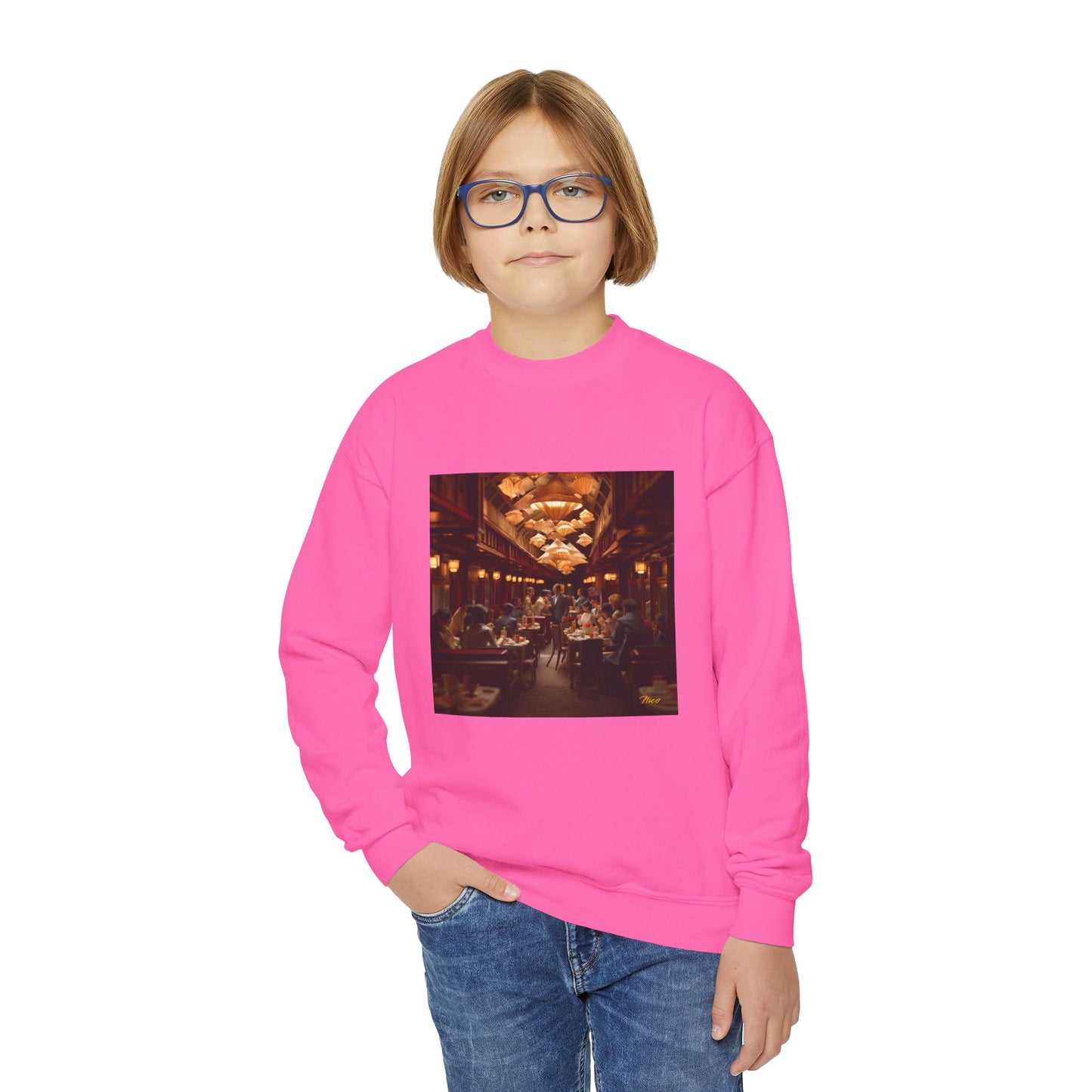 Orient Express Series Print #8 Youth Crewneck Sweatshirt