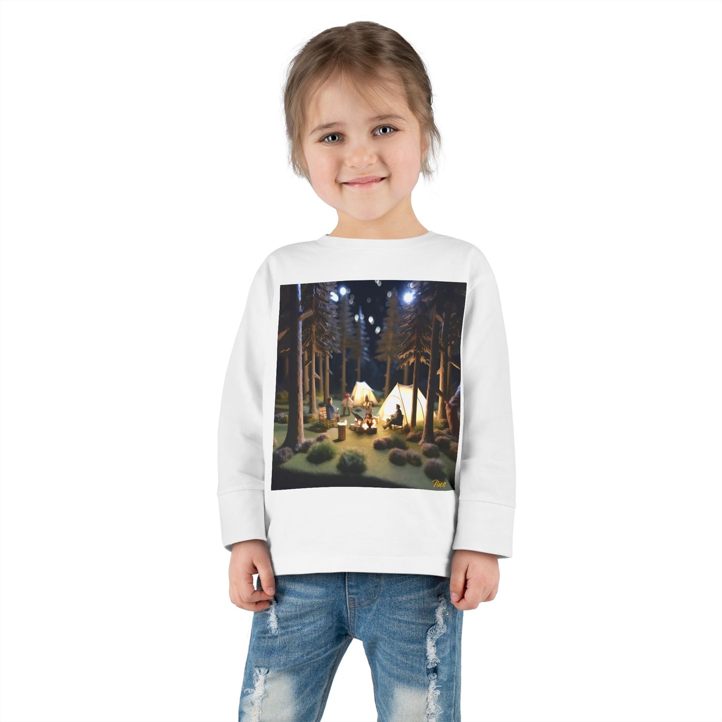 Under The Starry Skies Series Print #7 Toddler Long Sleeve Tee