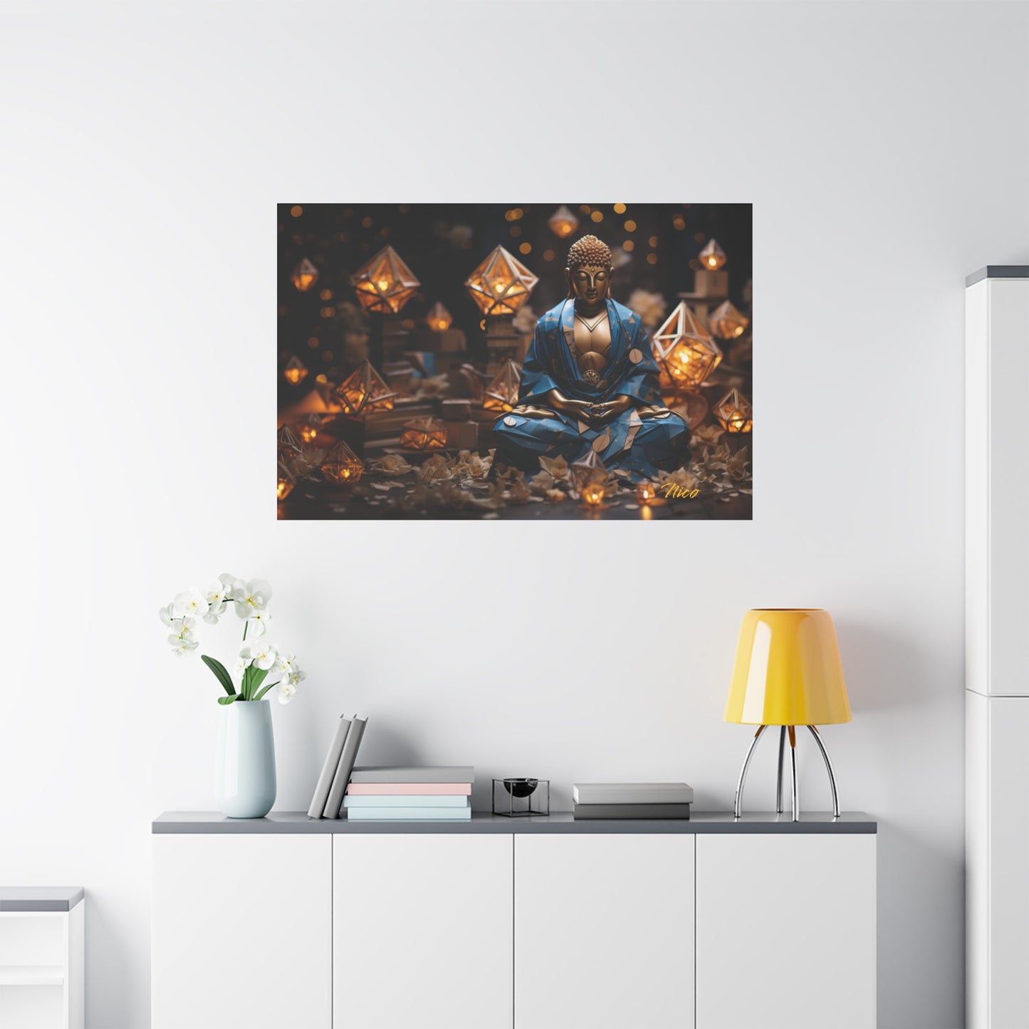 Ascending Buddha Series Print #3 - Streched Matte Canvas Print, 1.25" Thick