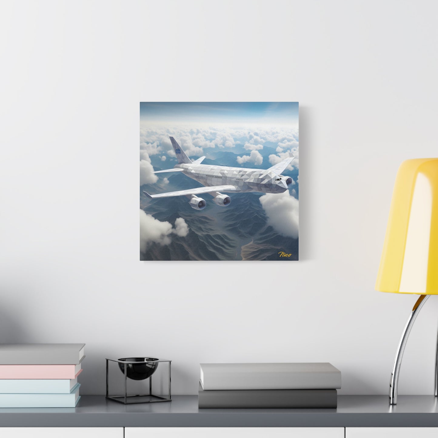 Passenger Jet Series Print #7 - Streched Matte Canvas Print, 1.25" Thick