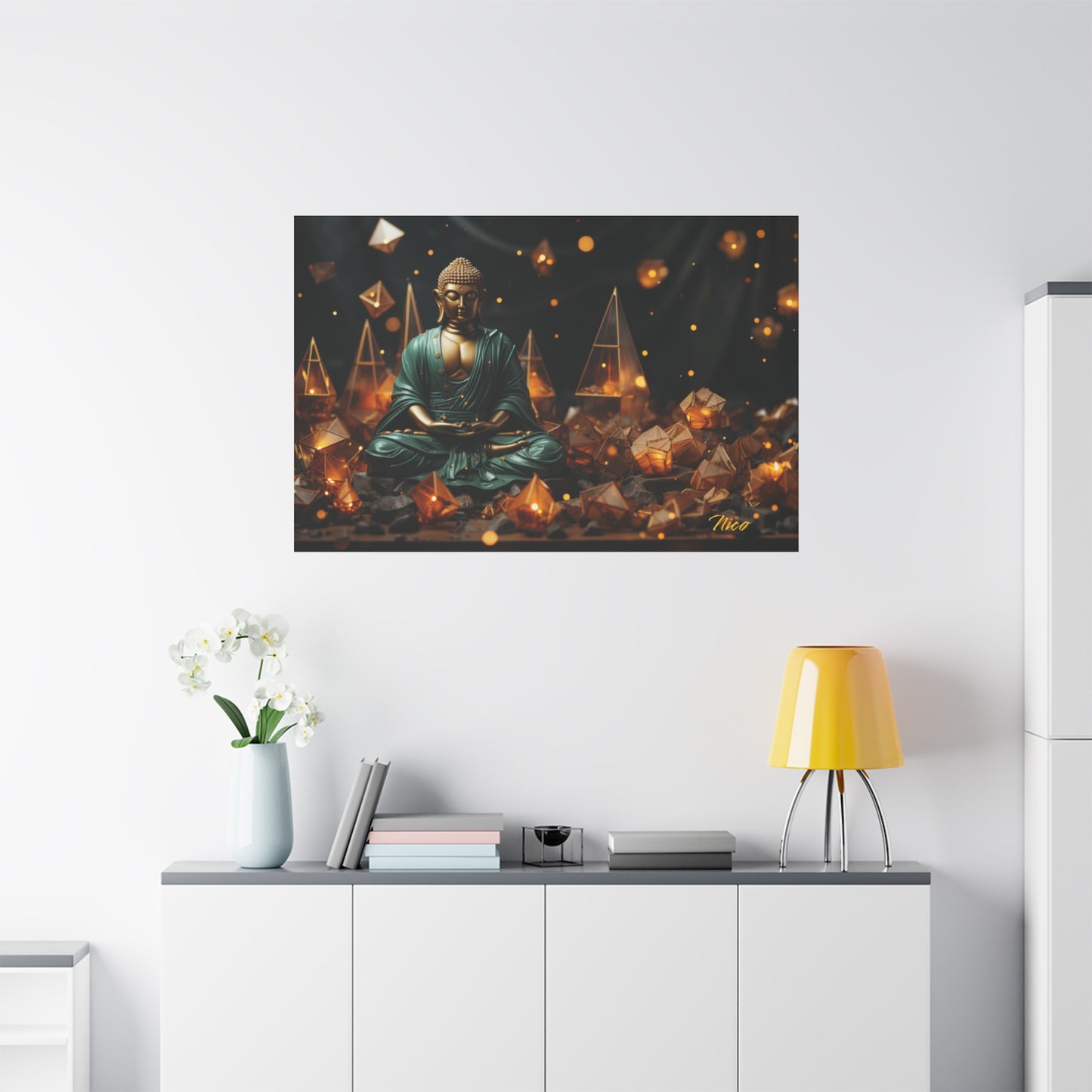 Ascending Buddha Series Print #4 - Streched Matte Canvas Print, 1.25" Thick