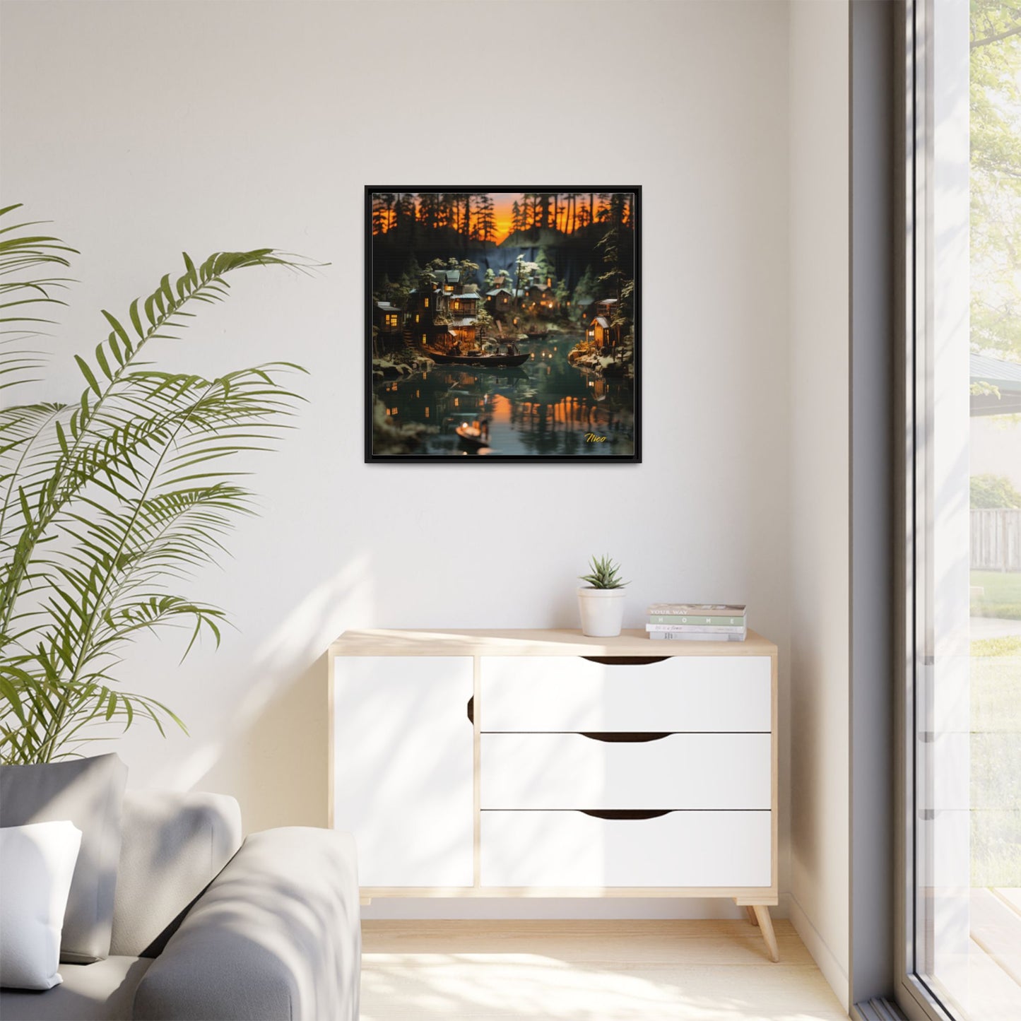 Born On A Bayou Series Print #2 - Black Framed Canvas Print