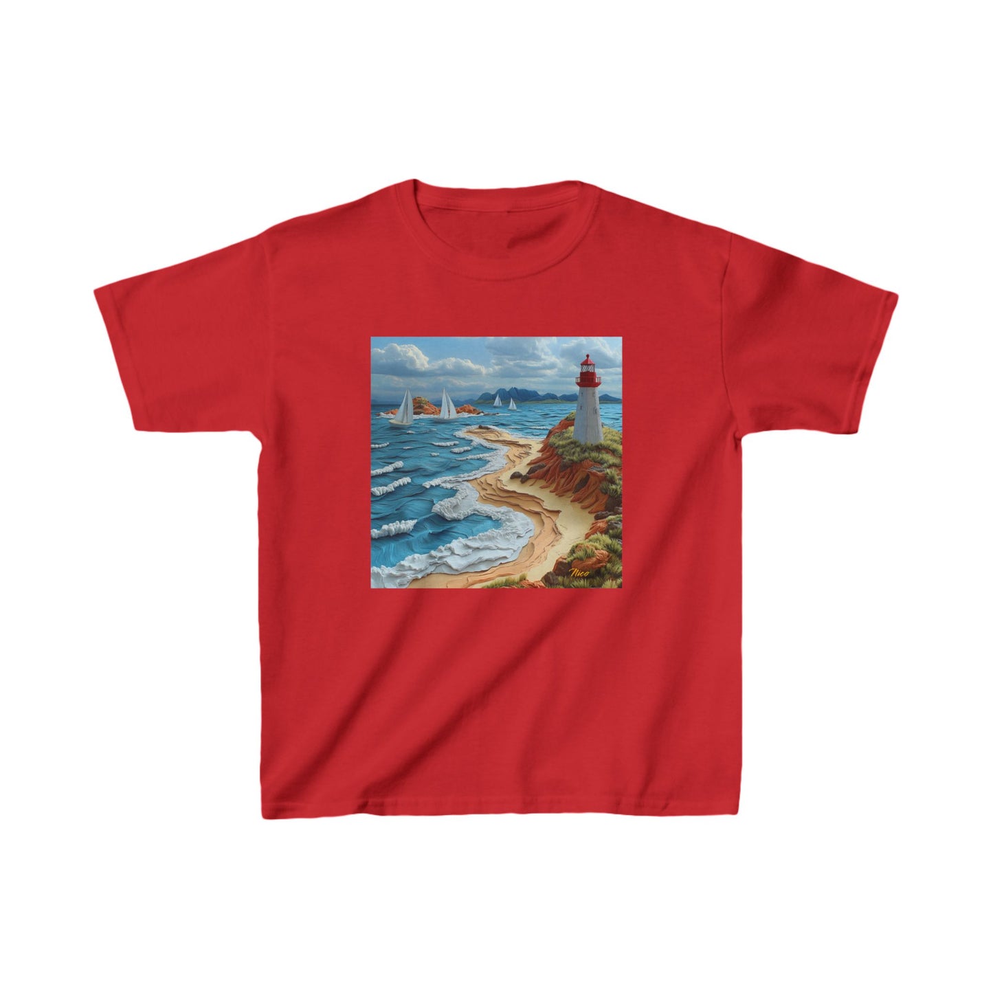 By The Seaside Series Print #4 Kids Heavy Cotton™ Tee