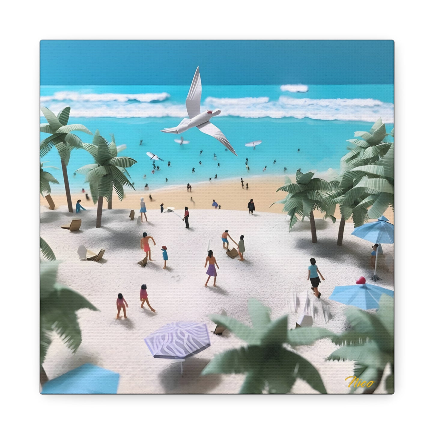 By The Seaside Series Print #5 - Streched Matte Canvas Print, 1.25" Thick