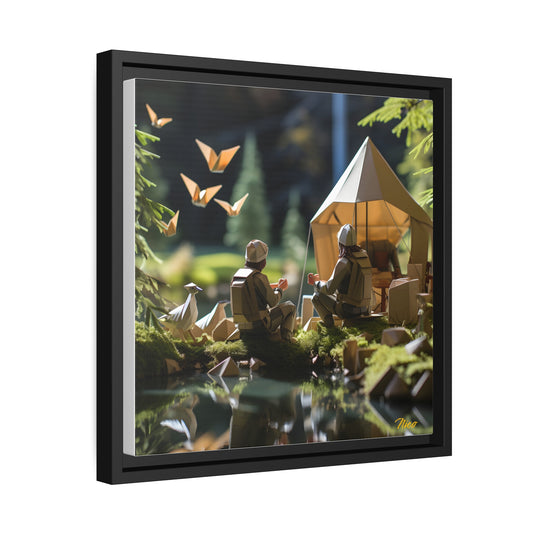 Relaxing By The Brook Series Print #5 - Black Framed Canvas Print