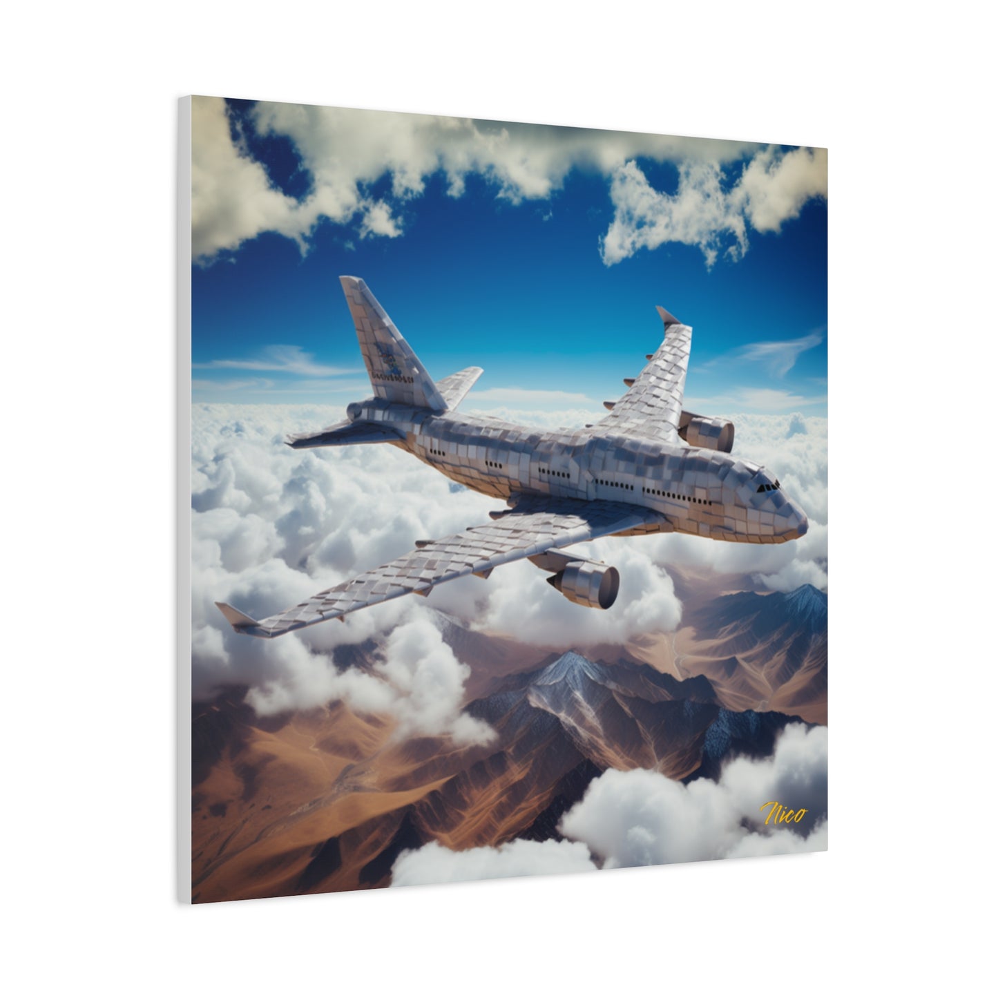 Frequent Flyer Miles Series Print #9 - Streched Matte Canvas Print, 1.25" Thick