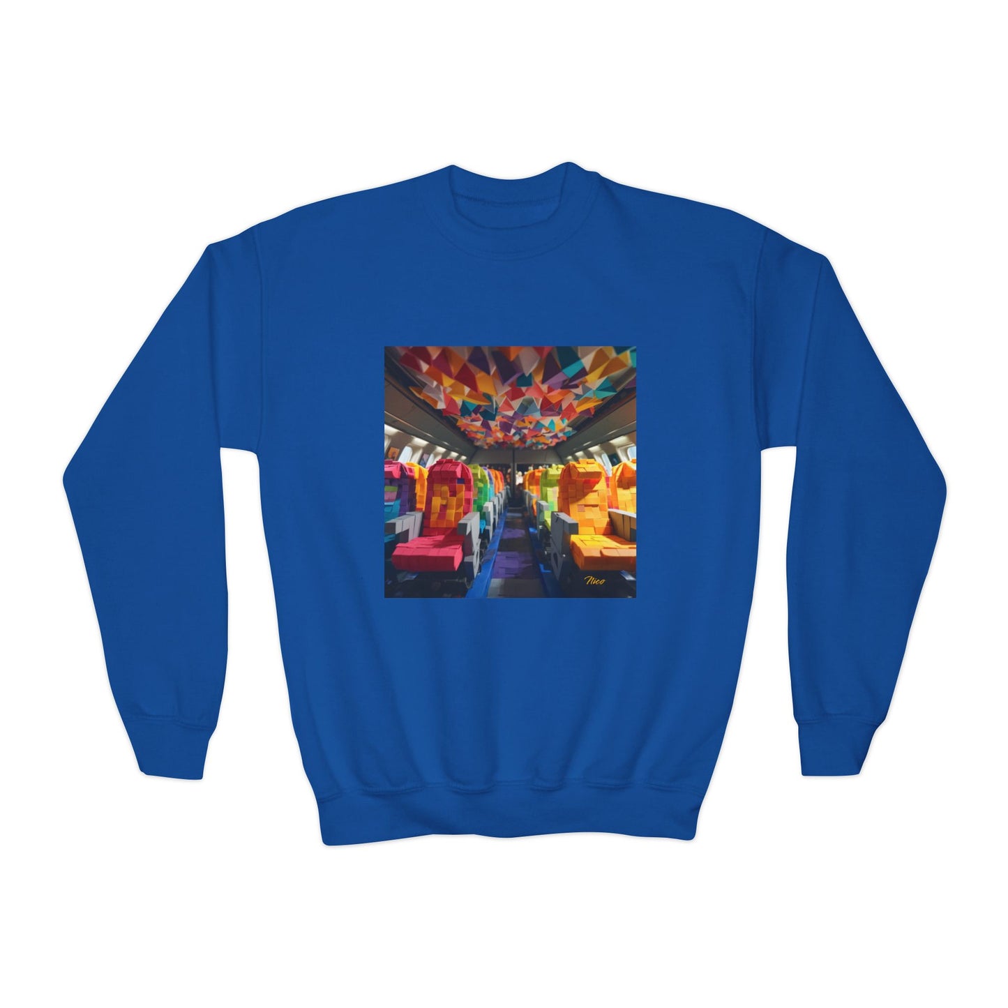 Frequent Flyer Miles Series Print #4 Youth Crewneck Sweatshirt