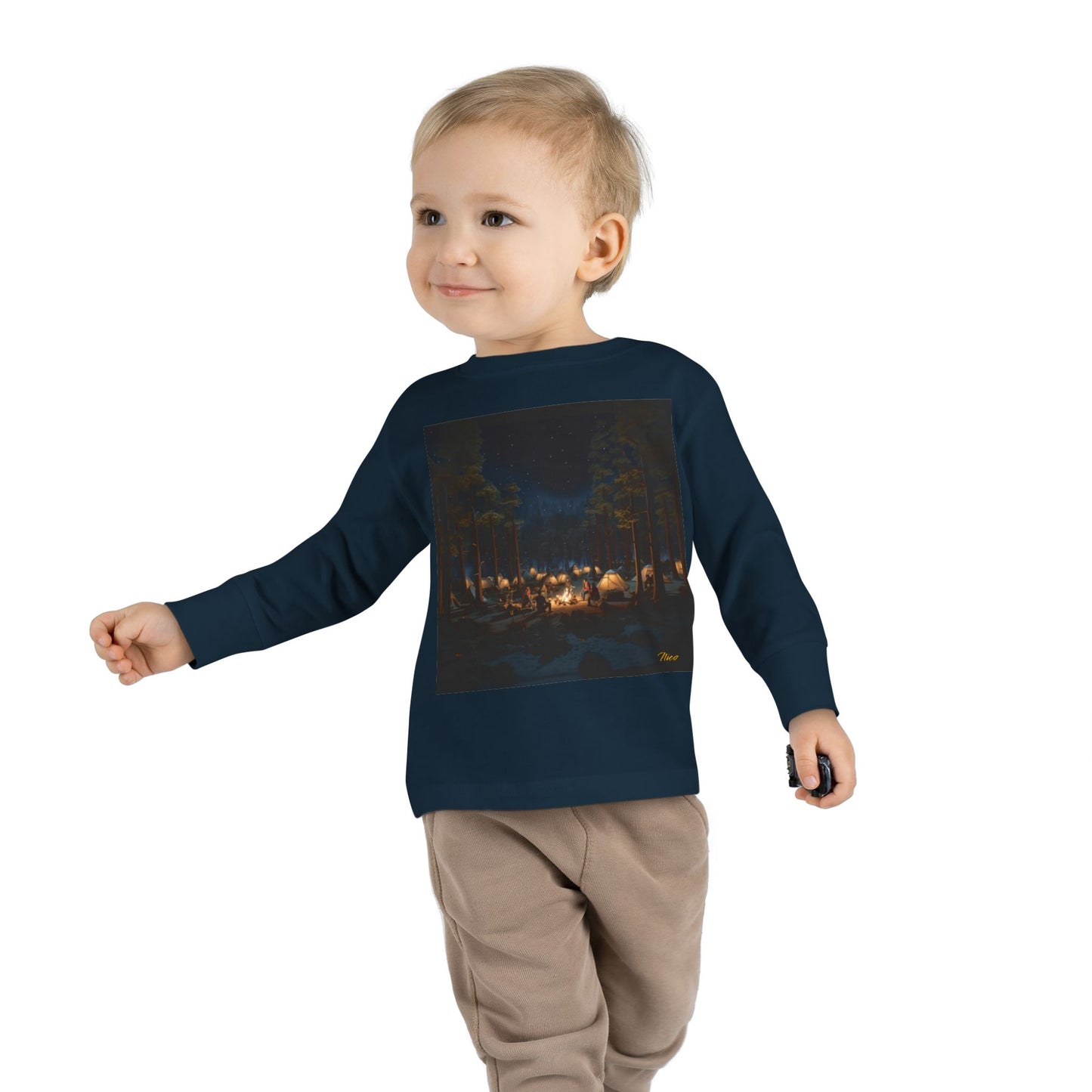 Under The Starry Skies Series Print #5 Toddler Long Sleeve Tee