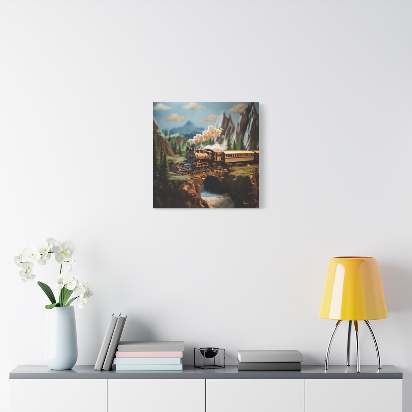 Streched Matte Canvas Print, 1.25" Thick - Featuring Print #5 of the Orient Express Series by origami artist Nico