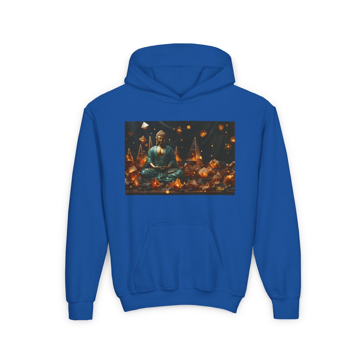 Ascending Buddah Series Print #4 Youth Heavy Blend Hooded Sweatshirt