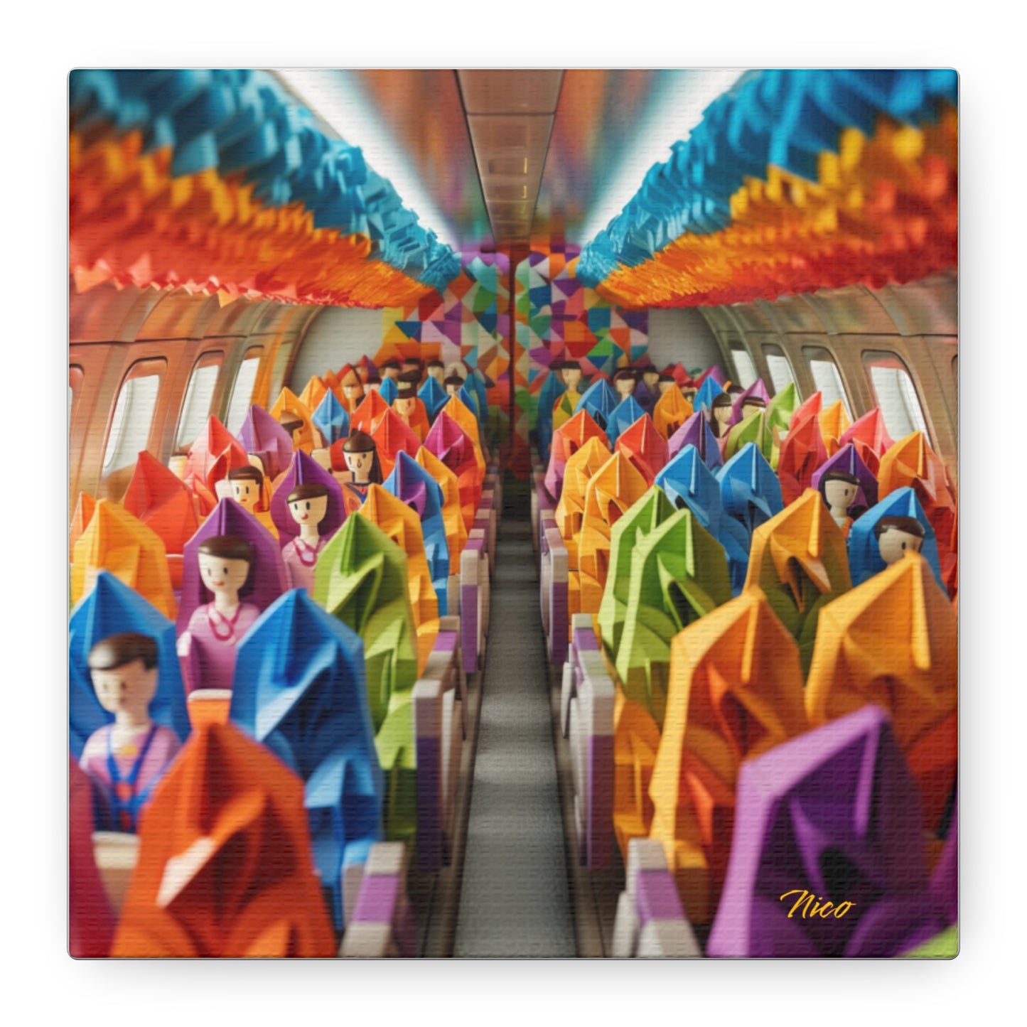 Frequent Flyer Miles Series Print #8 - Streched Matte Canvas Print, 1.25" Thick