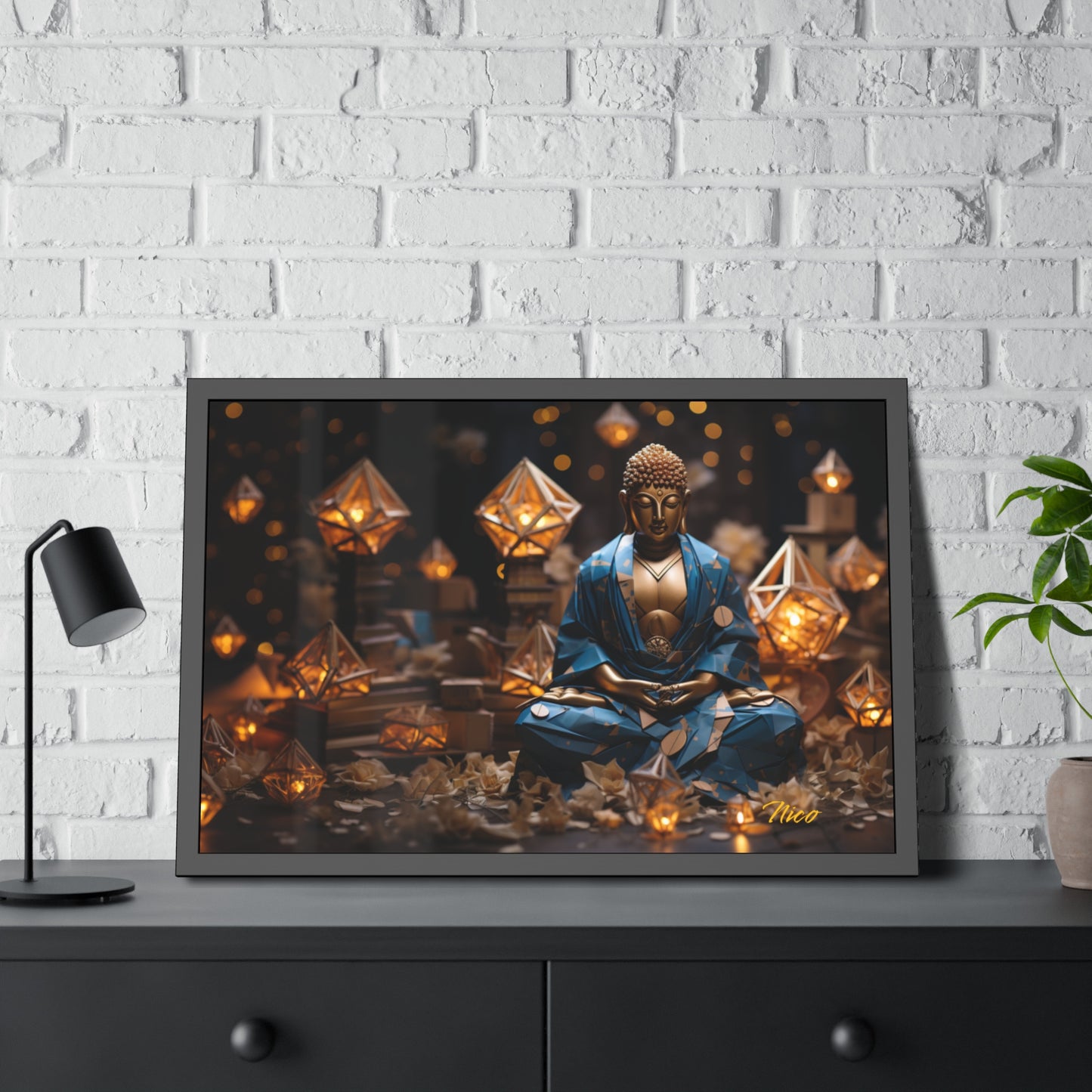 Ascending Buddha Series Print #3 - Framed Fine Art Paper Print