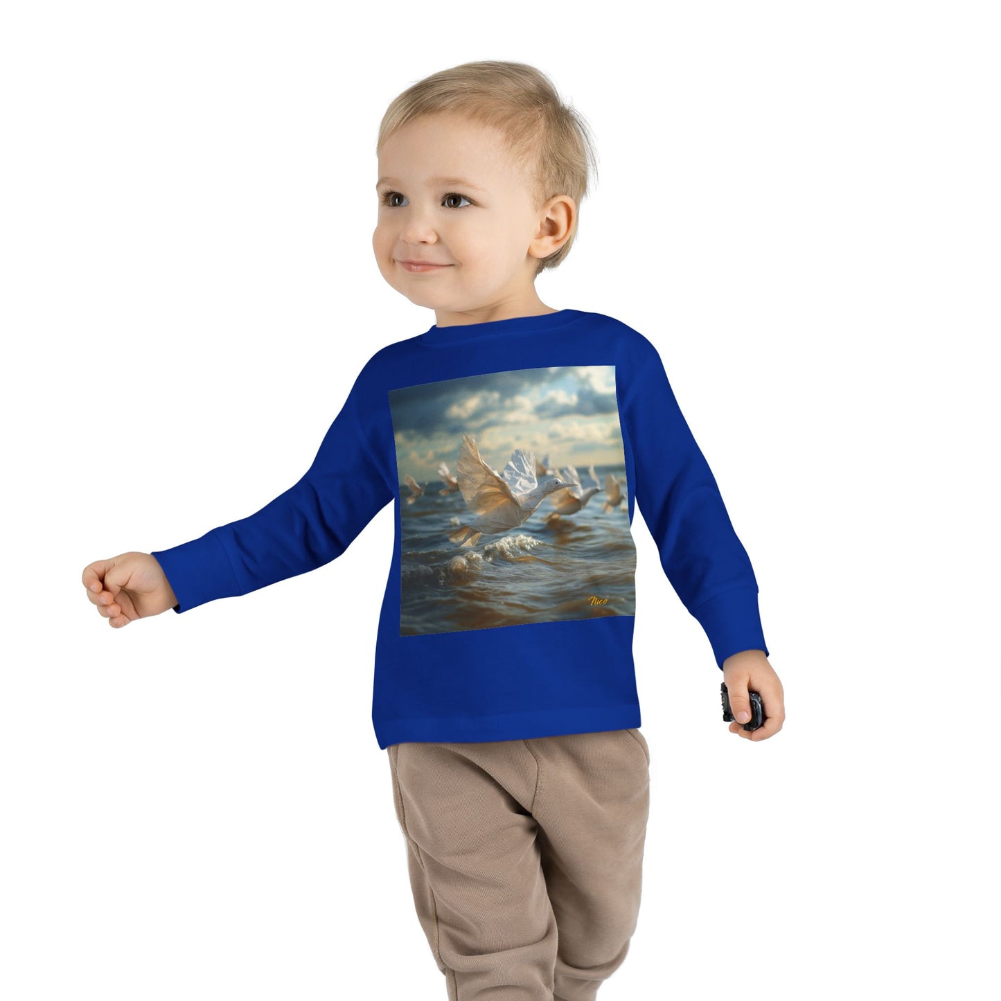 By The Seaside Series Print #8 Toddler Long Sleeve Tee