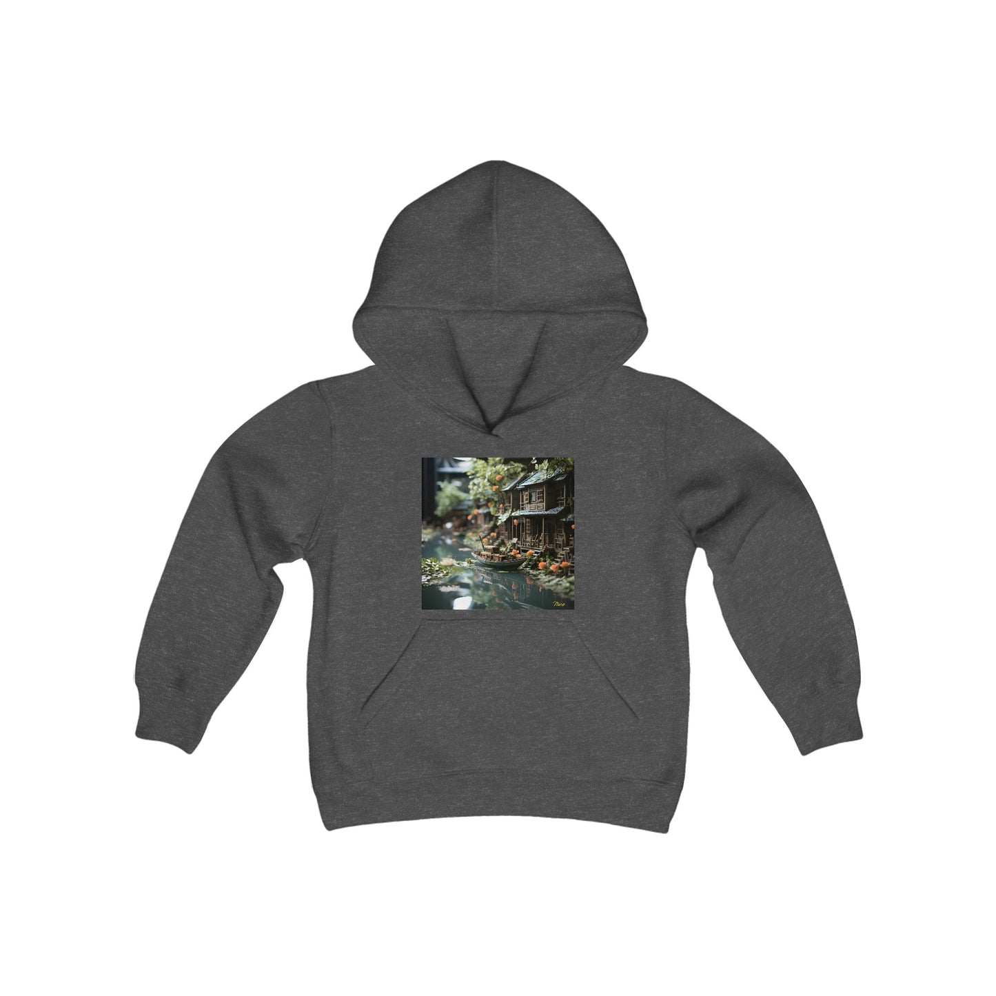 Born On A Bayou Series Print #9 Youth Heavy Blend Hooded Sweatshirt