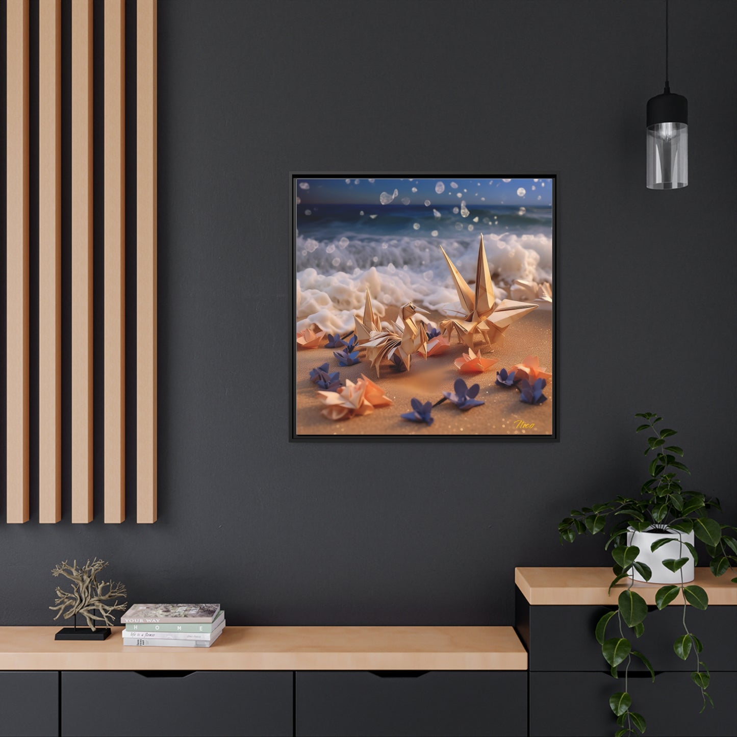 By The Seaside Series Print #10 - Black Framed Canvas Print