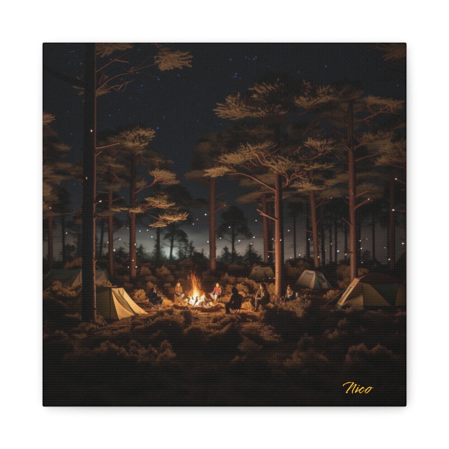 Under The Starry Skies Series Print #9 - Streched Matte Canvas Print, 1.25" Thick