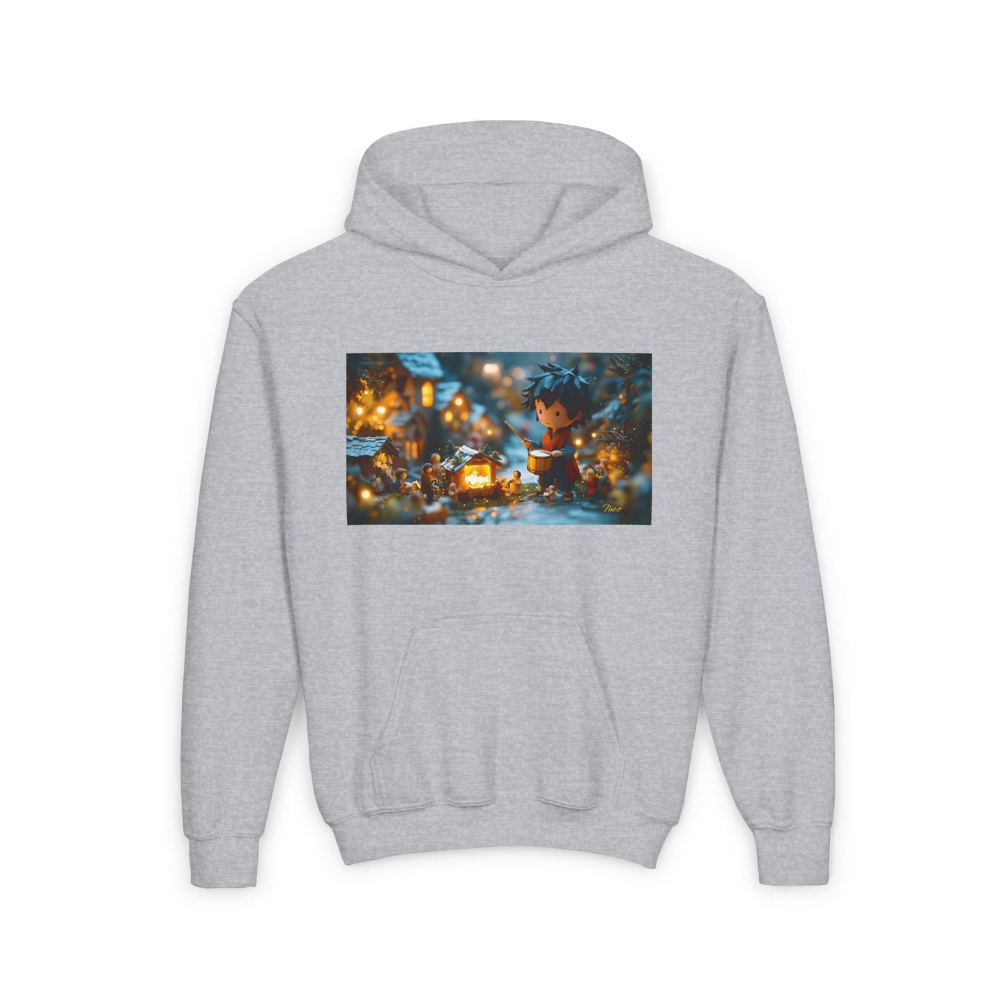 Chirstmas 2024 Series Print #8 Youth Heavy Blend Hooded Sweatshirt