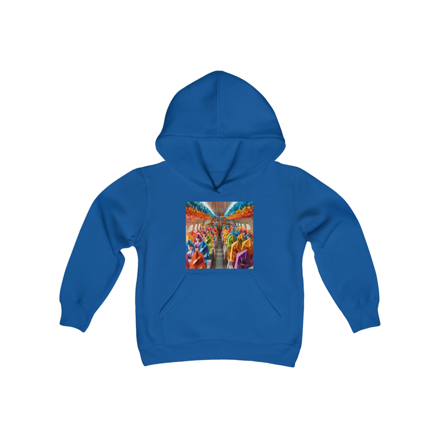 Frequent Flyer Miles Series Print #8 Youth Heavy Blend Hooded Sweatshirt