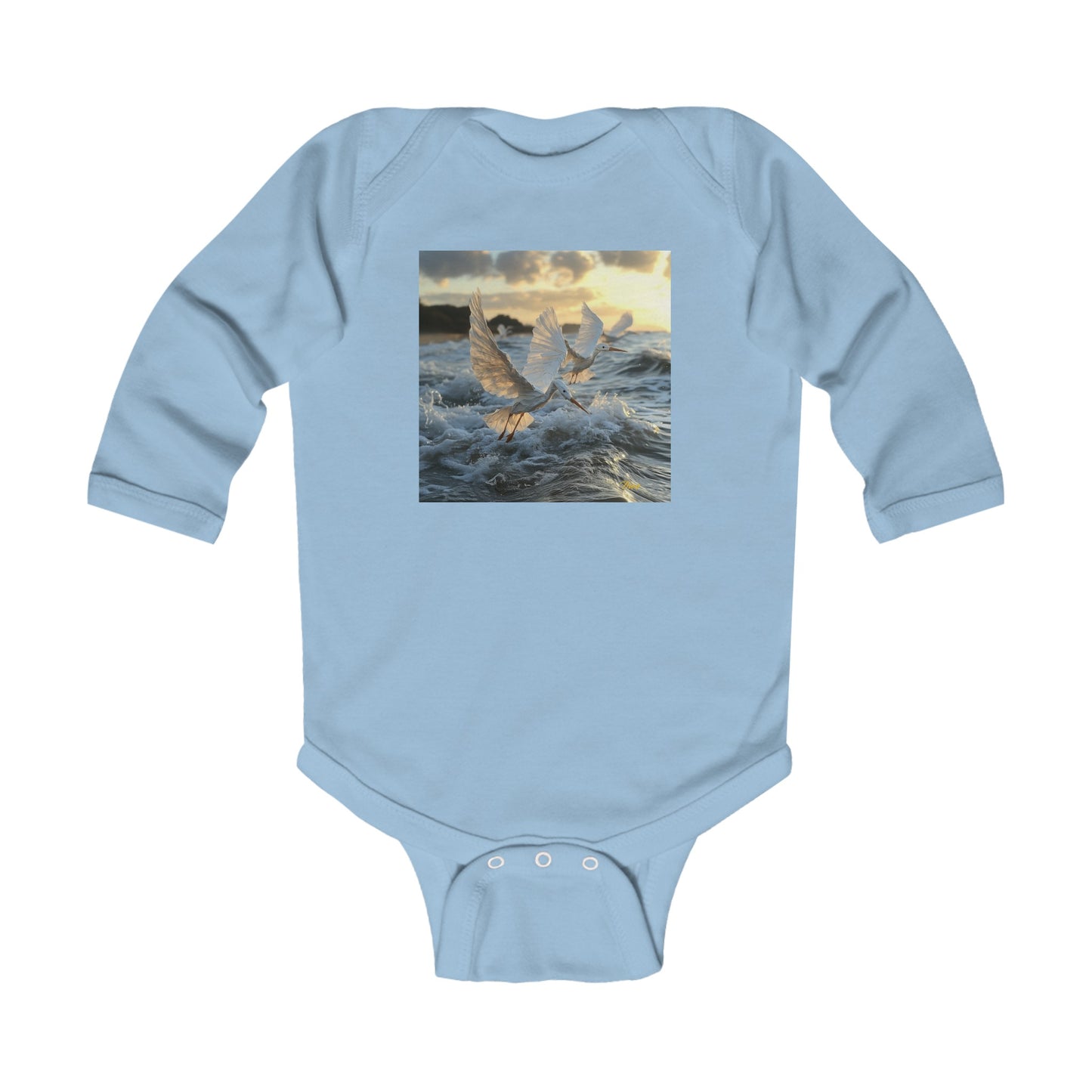 By The Seaside Series Print #10 Infant Long Sleeve Bodysuit