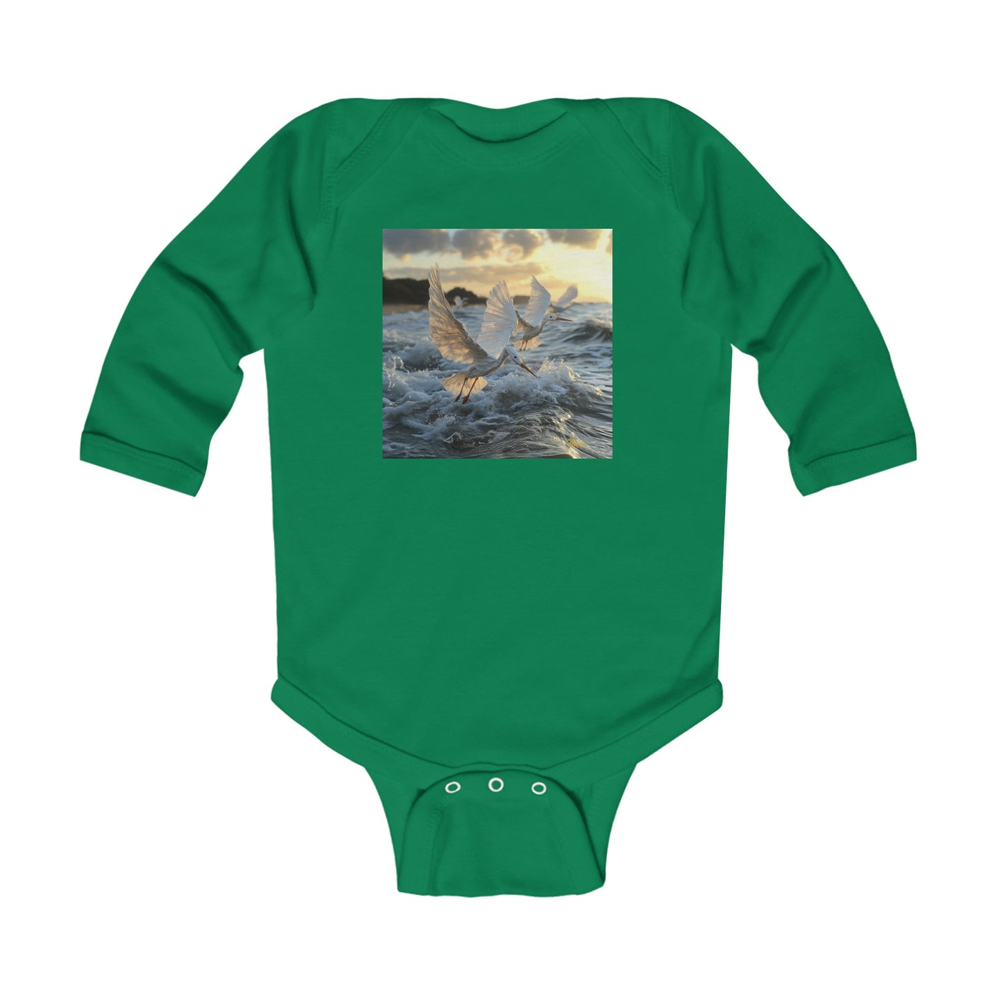 By The Seaside Series Print #10 Infant Long Sleeve Bodysuit