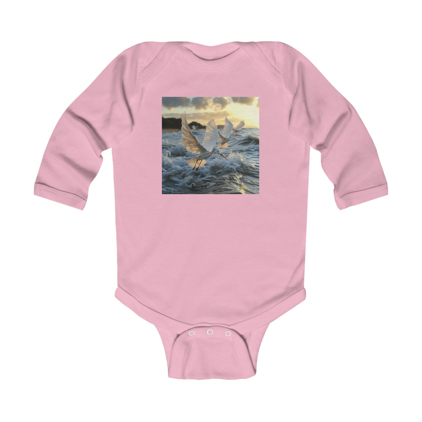 By The Seaside Series Print #10 Infant Long Sleeve Bodysuit