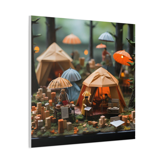 Camping In The Rain Series Print #2 - Streched Matte Canvas Print, 1.25" Thick