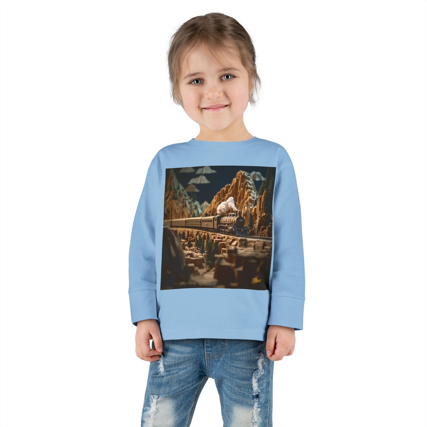 Orient Express Series Print #9 Toddler Long Sleeve Tee