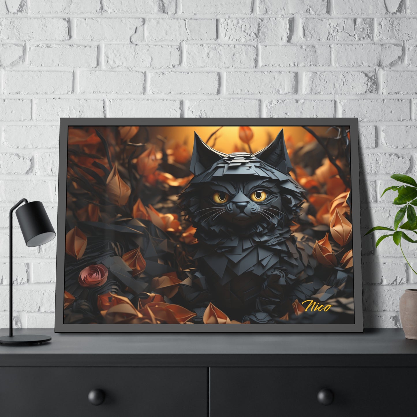 Halloween 2024 Series "The Kitty Of Evil!" Print #2 - Framed Fine Art Paper Print