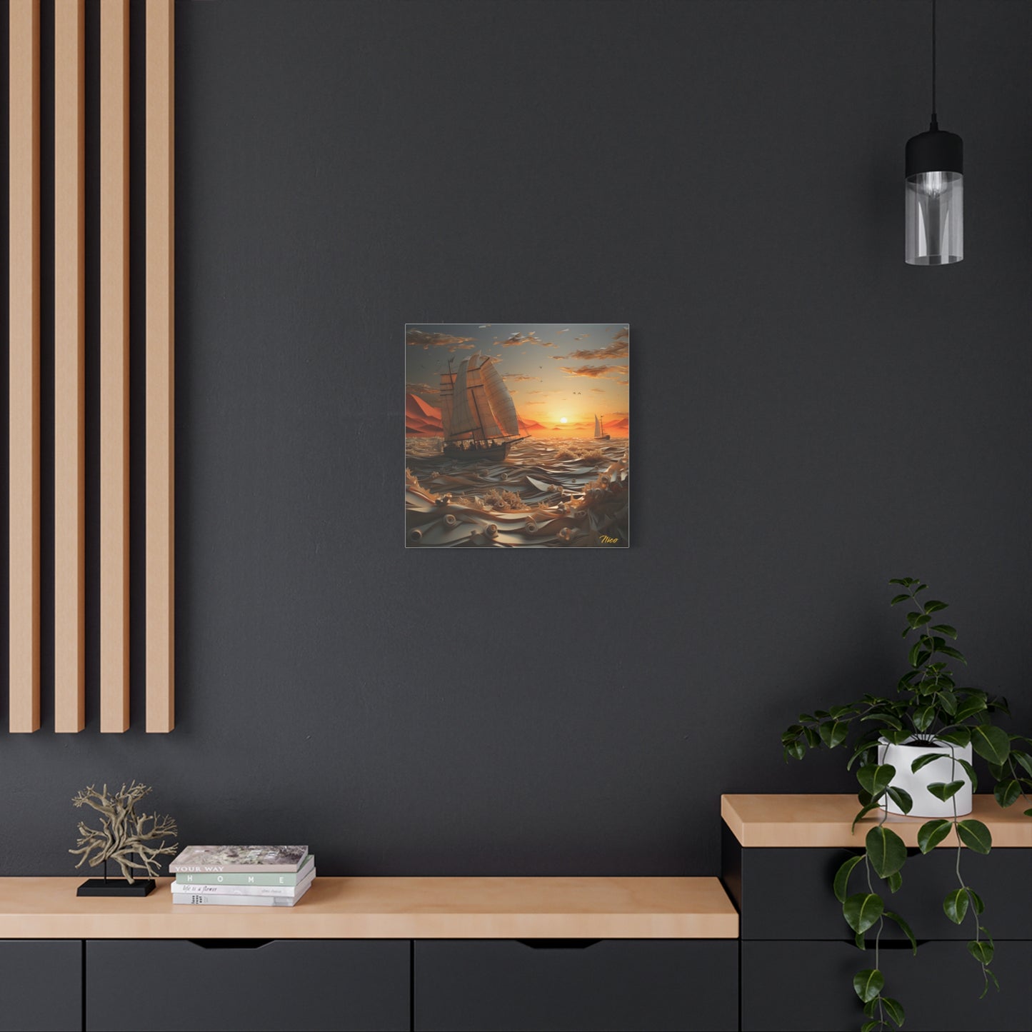 Into The Sunset Series Print #5 - Streched Matte Canvas Print, 1.25" Thick