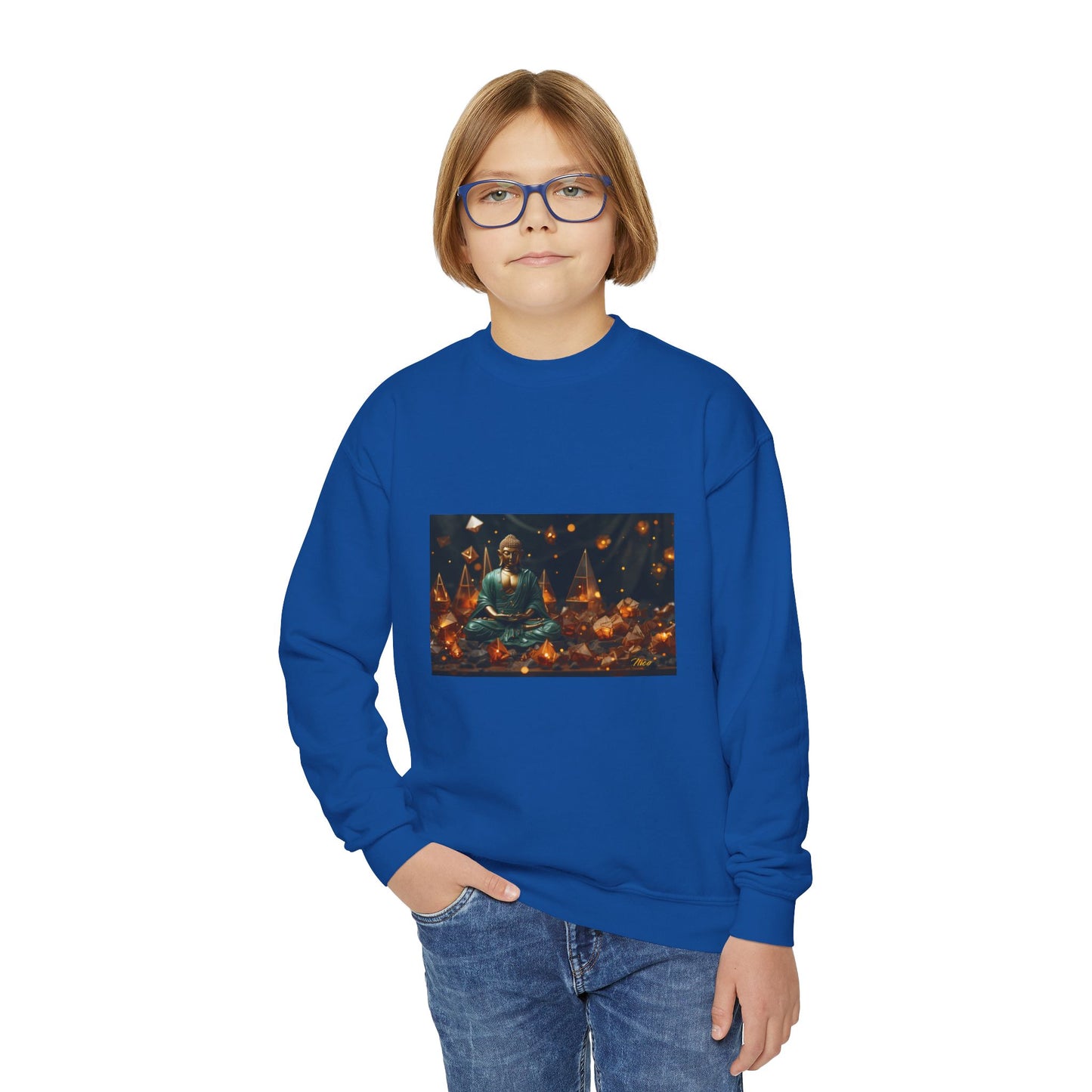 Ascending Buddah Series Print #4 Youth Crewneck Sweatshirt